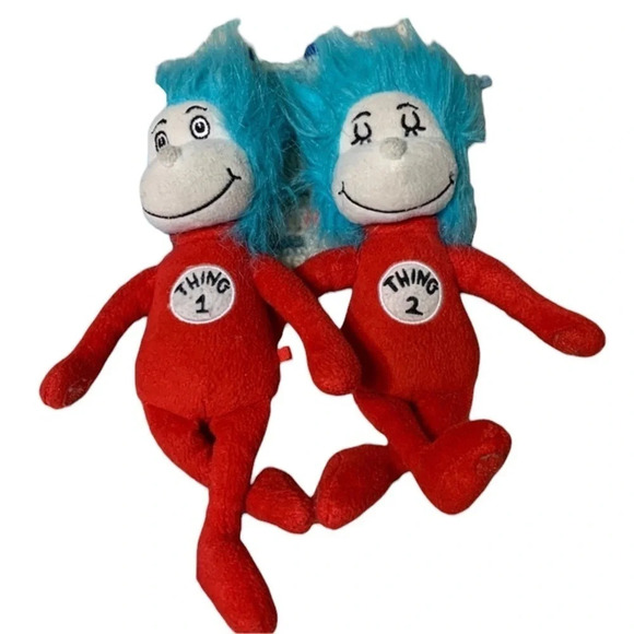 Dr. Seuss Thing 1 and Thing 2 Plush - Picture 3 of 4